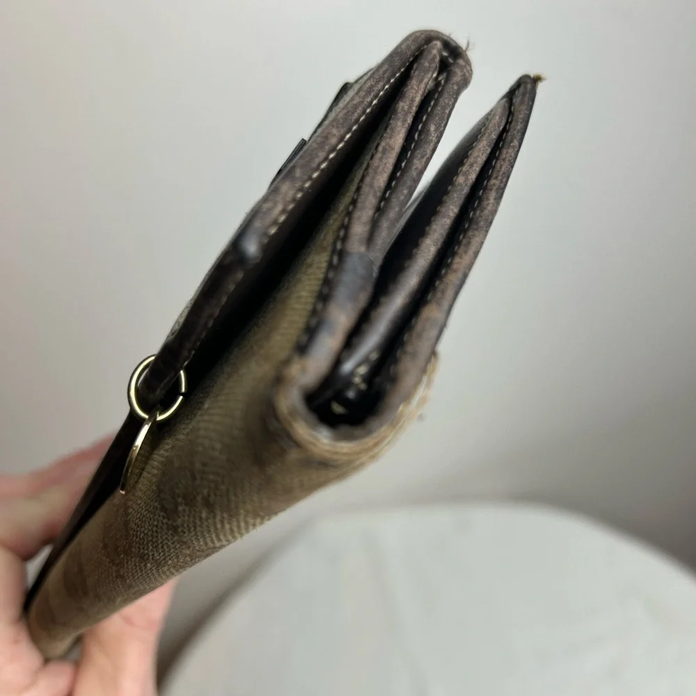 Gucci Authentic Canvas and Leather Wallet